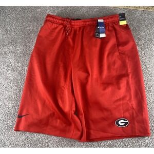 Nike On The Field Fleece Shorts Mens XXL University Of Georgia UGA Swoosh 14"